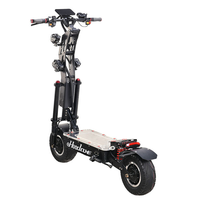 Scooter elétrico dobrável com motor duplo portátil hidráulico Godzilla-HB08